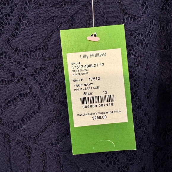 NWT Lilly Pulitzer True Navy Lace Shift Dress - Picture 3 of 4